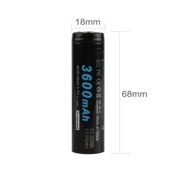 2 stk/sæt Soshine 18650 3,7 v 3600mAh Li-ion Genopladeligt Batteri med Beskyttet PCB for LED Lygter Forlygter