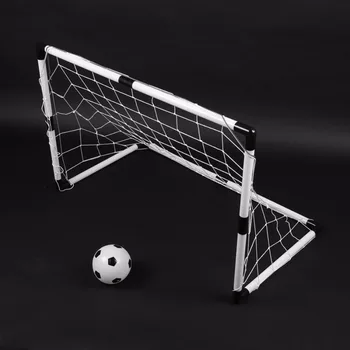 2 Sæt DIY Børn, Sport, Fodbold Mål med Fodbold og Pumpe Praksis Scrimmage Spil Fodbold Indgangen DIY-Hvid