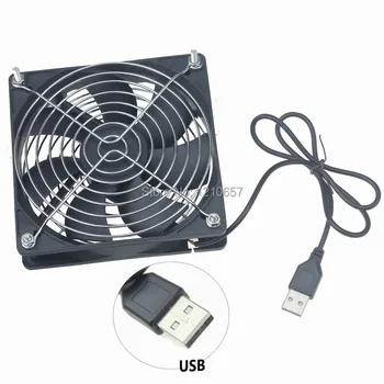 2 Sæt Gdstime USB-Fan 120mm Router Ventilator 5 V Silent Stille for Roku-Modtager TV-Box med Skrue og Fillter