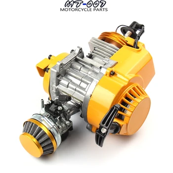 2-takts 49cc luft-køling motor med irridium C7 tændrør, HP fuld cirkel krumtap & Racing Carbutetor/Fabrik, Engros