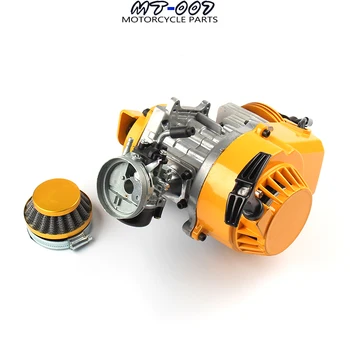 2-takts 49cc luft-køling motor med irridium C7 tændrør, HP fuld cirkel krumtap & Racing Carbutetor/Fabrik, Engros