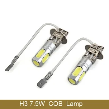 2 x H3 5 COB LED Ampul Pære Lum Blanc 400LM 7.5 W hæld Voiture BIL LED Tænde lyset Gratis Fragt