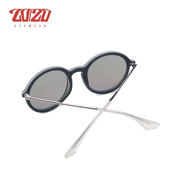 20/20 Brand Kvinder Solbriller, Polariserede SteamPunk Vintage Solbrille Mænd Spejl Cirkel Runde Briller Oculos Gafas de so