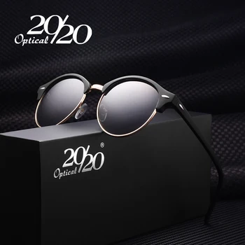 20/20 Retro Nitte Polariserede Solbriller Mænd Classic Brand Designer Unisex solbriller Halv Frame Oculos Gafas PL269