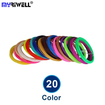 20 farve eller 10 farve/indstil 3D-Pen ABS Filament/PLA 1.75 mm Plast, Gummi Udskrivning af Materiale Til 3D Printer Filament