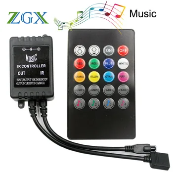 20 Nøgler IR Music sync fjernbetjening Lyd Sensor til LED Strip light modul lampe skifte wireless touch DC 12V RGB Belysning