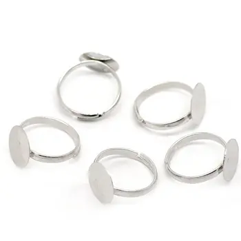 20 Ring Støtter justerbar runde sølv skuffe 16,7 mm