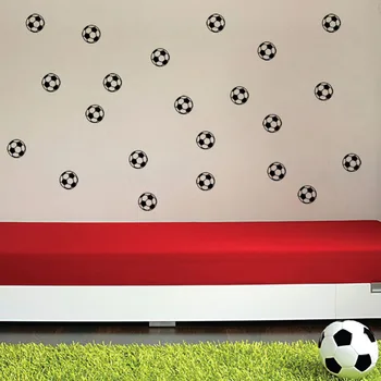 20 Små Fodbold Sport Wall Sticker Sæt Boy ' s Soveværelse vægoverføringsbillede Fodbold Elskere, Mini Fodbold Væg Kunst, Dekoration Dia 5,5 cm
