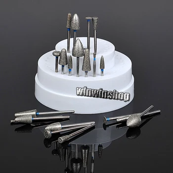 20 stk Dental Lab Diverse Diamant Burs Millers Tand Bor Guldsmede 2.35 mm NY +1stk 60 Hul Blok