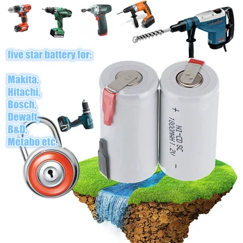 20 stk laveste pris SC batteri SUBC batteri genopladelige nicd-batterier 1,2 v element akkumulator-1800mah power bank