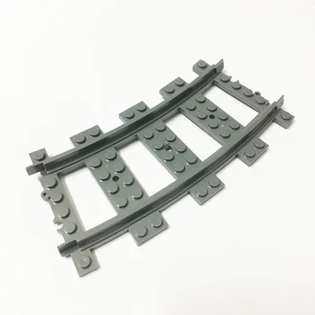 20 Stk/Masse City-Tog Tog Sporet Jernbane Buede spor jernbane byggesten Sæt Mursten Skaberen Model Kids Legetøj Kompatibel Legoe