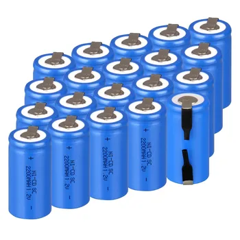20 stk SC batteri genopladeligt SC ni-cd subc batteri 1,2 v SC power bank 2200mah SC-akkumulator