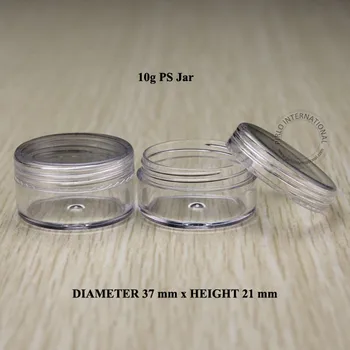 20 x 10g PS cremebeholder Facial Mask Fløde Containere Klar opdeling Opladning Krukker Kosmetiske Emballage Mini Plast Jar