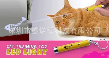 200 stk Mode Hot Kreative og Sjove Kat Legetøj LED Laser Pointer lys Pen Med Lyse Animation Mus