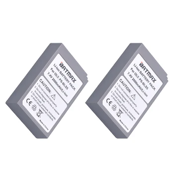 2000mAh 2stk BLS-5 BLS5 BLS50 Batteri + LCD-USB-Oplader til Olympus PEN E-PL2,E-PL5,E-PL6,E-PL7,E-PM2,E-M10,E-M10 II,Stylus1
