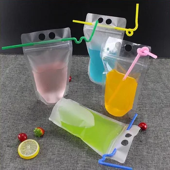 2000pcs/masse 500ml Transparent Self-forseglet Plast Drikken Bag DIY Drikke Container Drikke Pose Frugt Juice Opbevaring af Fødevarer Taske