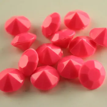 200pcs 6mm rund fast candy akryl 3D Nail Art Dekorationer Akryl Rhinestones Til Søm DIY Design Glitter Sten