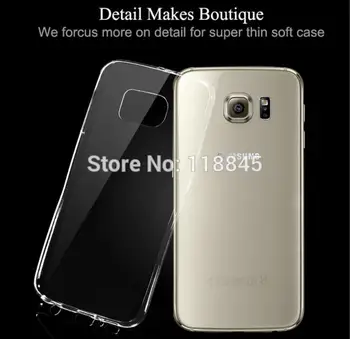 200pcs Gennemsigtig taske Til Samsung Galaxy S7 S6 Kant S8 Plus S5 S4 S3 Ultra Tyndt Klart, Blødt TPU Silicium bagcoveret