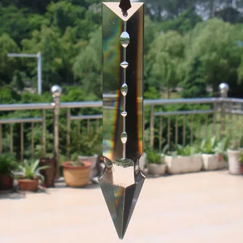 200pcs/masse 63mm Fine krystallysekroner tilbehør Raketter hovedform suncatcher krystal prismer glas trimning vedhæng