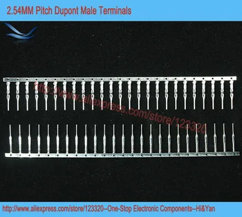200pcs/masse Dupont Mandlige Terminal Stik Pitch 2,54 mm