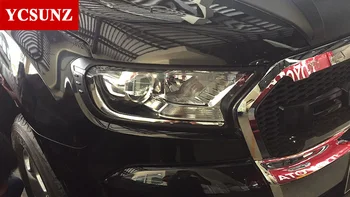 2016-2017 Egnet Ford Pickup ABS Black Forlygter Omgiver Dække Trim For Ford Ranger Ranger Wildtrak Lampe Emhætter Ycsunz