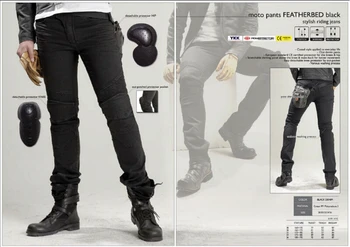 2016 De nyeste uglyBROS Featherbed sort jeans standard version bil ride jeans bukser Motorcykel Drop jeans jeans