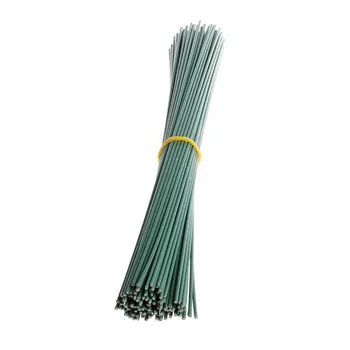 2016 Et Bundt af m.100 stk Populære Kunstige Blomster Wire Håndværk Blomst, Stilk Wrap Mørk Grøn 30cm