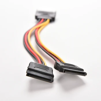 2016 Hot Salg Splitter Power Kabel-19cm 5 Pin SATA han til 2 SATA-Splitter Kvindelige