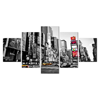 2016 Hot Salg Uden Ramme 5 Paneler Billedet New York HD Lærred Print Kunst Maleri Væg Kunst, Lærred maleri Engros
