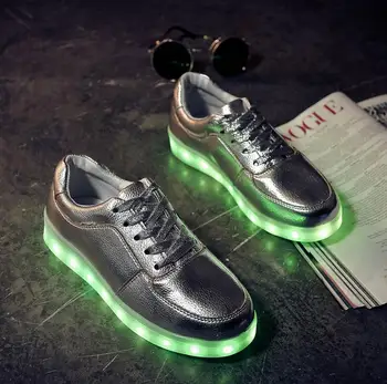 2016 New kids sko lys børn LED drenge sko sportssko i høj kvalitet, Brand børn USB-blinkende sko 5 farver størrelse 30-38