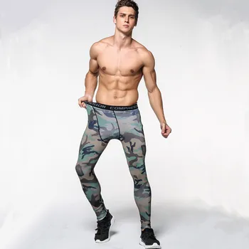2016 ny mænds tætsiddende bukser, Leggings, der Kører sport Fitness Fitness mandlige bukser Fleksibel åndbar Plaid bukser Stor størrelse