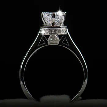 2016 Nye Ankomst Mode justerbar Ring 5A Cubic Zirconia Ægte 925 Soild sølv ringe for kvindelige kvinder engagement og bryllup