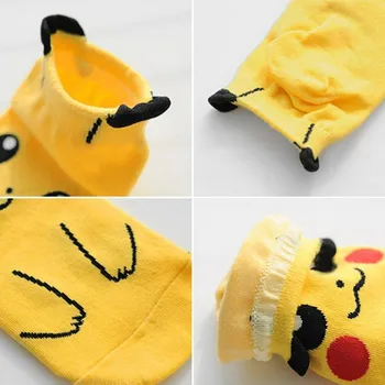 2016 Nye Ankomst Sok Pokemon GÅ 3D Printet Sox Pikachu Harajuku Tegnefilm Kvinders Sokker Nyhed Low Cut-Ankel Søde Meias Sokken