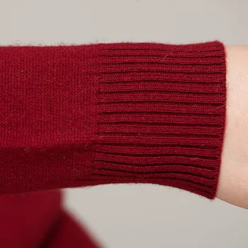 2016 Nye Forår og Efterår Kvindelige Rund hals Gulv-længde Cashmere Sweater i Et stykke Klæde sig Afslappet Solid Strik Kvinder Kjole