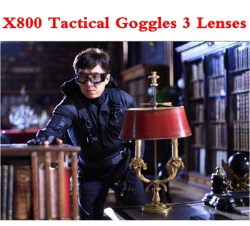 2016 Nye Hotsale USMC Airsoft X800 Udendørs Sport Taktisk Solbriller, Briller, Beskyttelsesbriller GX1000 Black 3 Linse Og Camo
