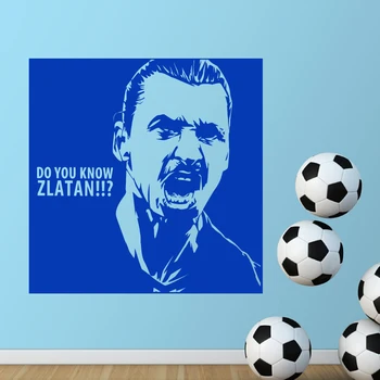 2016 Nyt design Zlatan Ibrahimovic Figur Wall Sticker Vinyl DIY home decor fodbold stjerne Decals fodbold atlet Spiller kids room