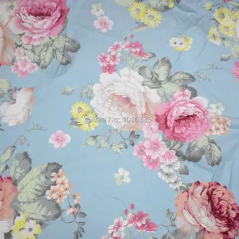 2016 smukke blå blomst bomuld stof hjem tekstil tilda quiltning, patchwork tøj kjole at sy sengetøj