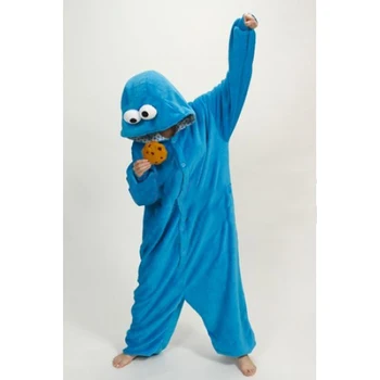 2016 Unisex Fashion Elmo Cookie Monster Cosplay Kostume Voksen Dyr Onesies Sesame Street Skikke til Halloween Romper Pyjamas