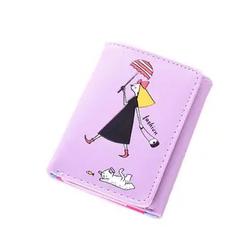2016Women Tegnebøger Mønster Mønt Pung Piger Kort Tegnebog Kort Indehavere Håndtaske Mini Wallet carteras mujer bolsa feminina