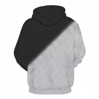 2017 3D-Hættetrøjer Mænd Hooded Sweatshirts to kat 3D-Print hoody Casual Pullovere Streetwear Toppe Efteråret Regelmæssig Hipster hip hop