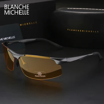 2017 Aluminium Magnesium Mænd, Solbriller, Polariserede Sport Kørsel Night Vision Goggles Solbrille Fiskeri UV400 Uindfattede solbriller