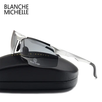 2017 Aluminium Magnesium Mænd, Solbriller, Polariserede Sport Kørsel Night Vision Goggles Solbrille Fiskeri UV400 Uindfattede solbriller