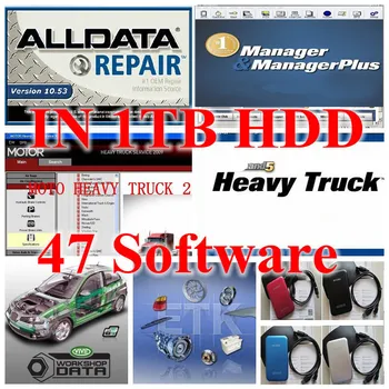 2017 auto reparation software alle data 1TB HDD 10.53 alldata og mitchell software komplet sæt 47in 1tb nye usb harddisk Bedste