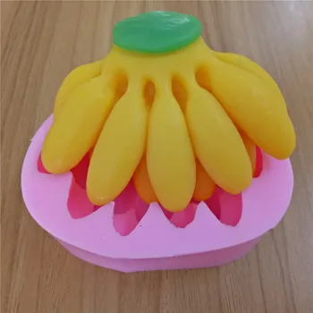 2017 Banan Frugt Silikone Sæbe Skimmel 3D Sæbe Mould Banan-Chokolade, Forme Dekorere Kage Forme