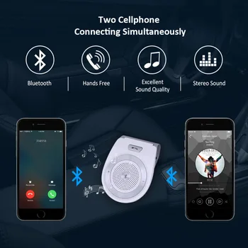 2017 Bil Bluetooth Kit T821 Håndfri Højttaler Telefonen Understøtter Bluetooth-4.1 EDR Trådløse bilsæt Mini Visir Kan håndfri Opkald