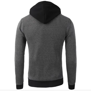 2017 Fashion Brand Hættetrøjer Mænd Casual Sportstøj Mandlige Hoody Lynlås langærmet Sweatshirt Jakke Europæiske størrelse