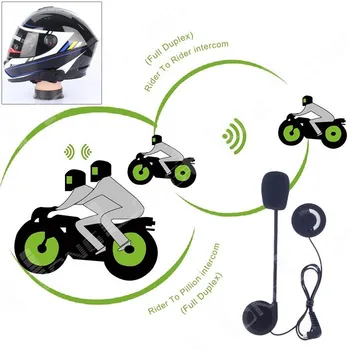 2017 Freedconn 2 Stk Motorcykel Hjelm Bluetooth Headset Intercom BT Interphone 100M Rider til Pillion Intercom med FM-radio