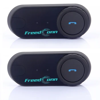 2017 Freedconn 2 Stk Motorcykel Hjelm Bluetooth Headset Intercom BT Interphone 100M Rider til Pillion Intercom med FM-radio