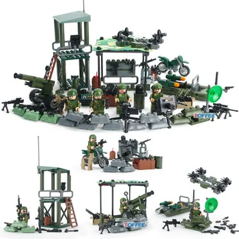 2017 HOT Kompatibel LegoINGlys Militær Hær Jungle Kommandosoldater Tal Med Våben, Kanoner WW2 byggesten Legetøj for Børn