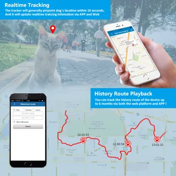 2017 Hund GPS Tracker TK911 Mini Pet Tracking-Enhed GPS WIFI Locator Vandtæt 400hours Standby Tid Gratis App, Web-Tracking